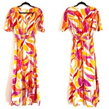 Anthropologie Abel the label ATL Size XS Swish Maxi High Low Dress Flutter Slv