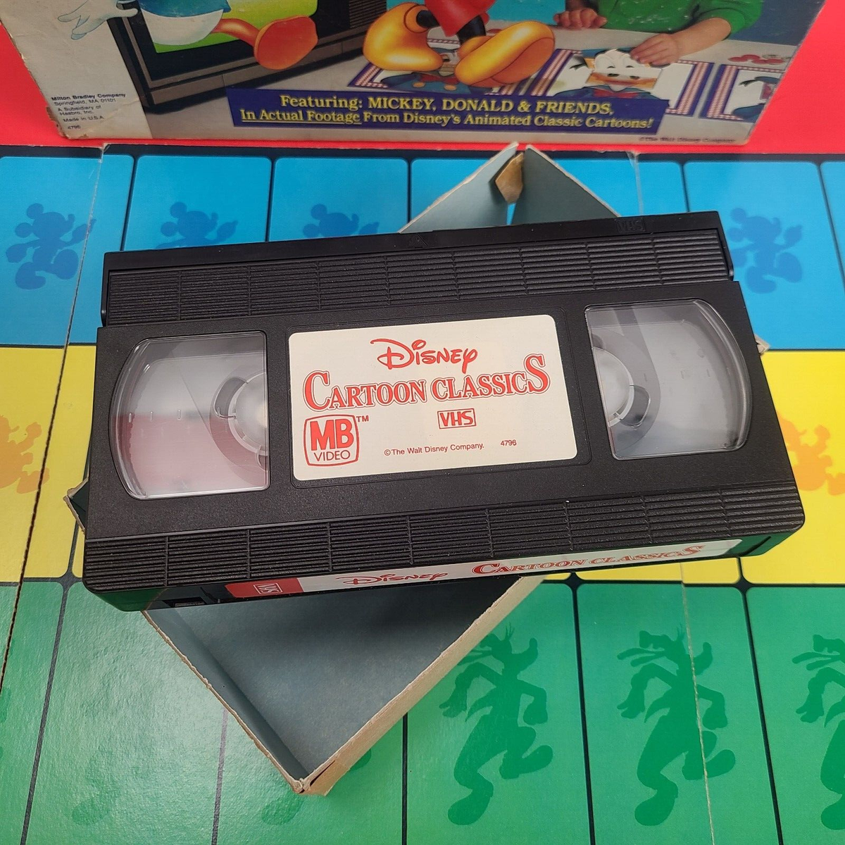 Disney Cartoon Classics VCR Board Game Vintage Milton Bradley 1986