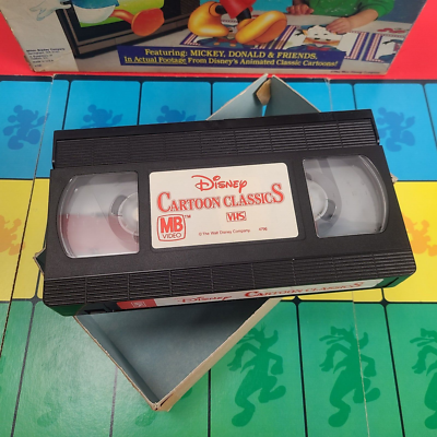 1980年代★ミルトン ブラッドリー/ディズニー/ミッキー/カードゲーム Disney Cartoon Classics VCR Board Game Vintage Milton Bradley 1986