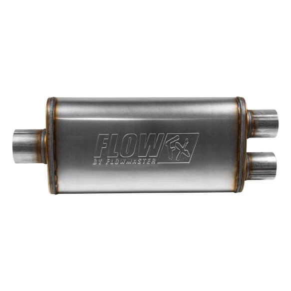 Silenciador Flowmaster FlowFX 3" entrada 2,5" doble salida para gasolina autos camiones y SUV Foto 3 de 3
