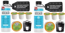 Descaler Solution and Cleaning(2 Kits) Bundle Pack - Descaler and Cleaning Pods