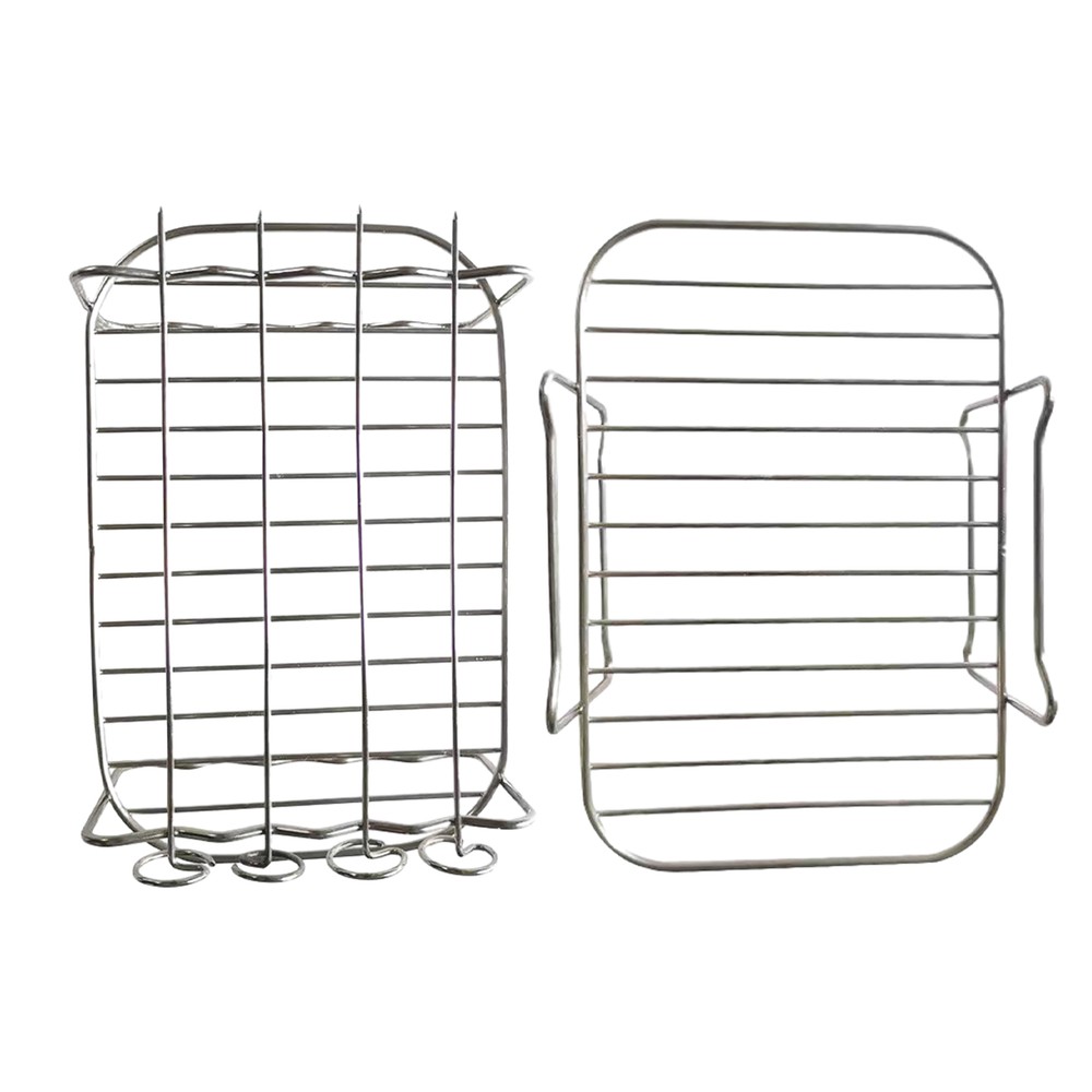Air Fryer Rack Stainless Steel Double Basket Grill Sticks Accessories For Ninja