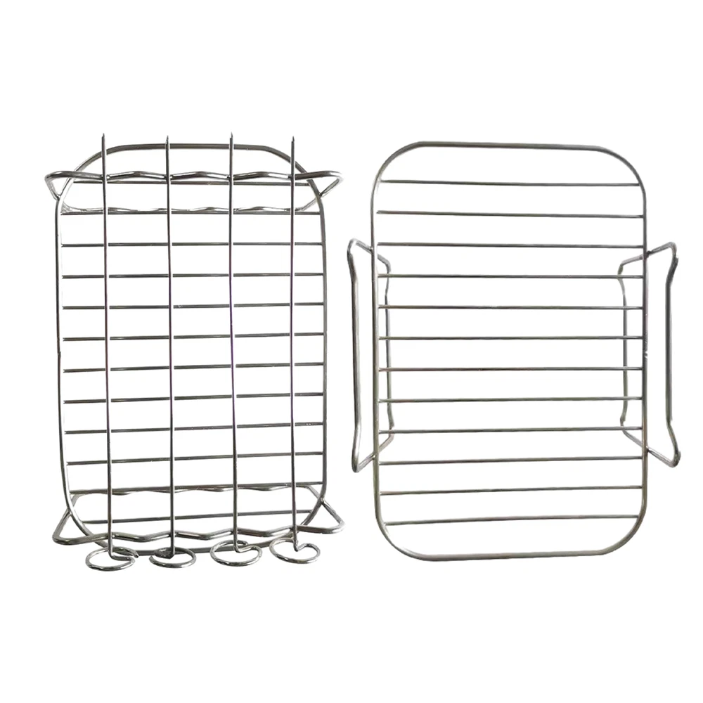 Air Fryer Rack Stainless Steel Double Basket Grill Sticks Accessories For Ninja