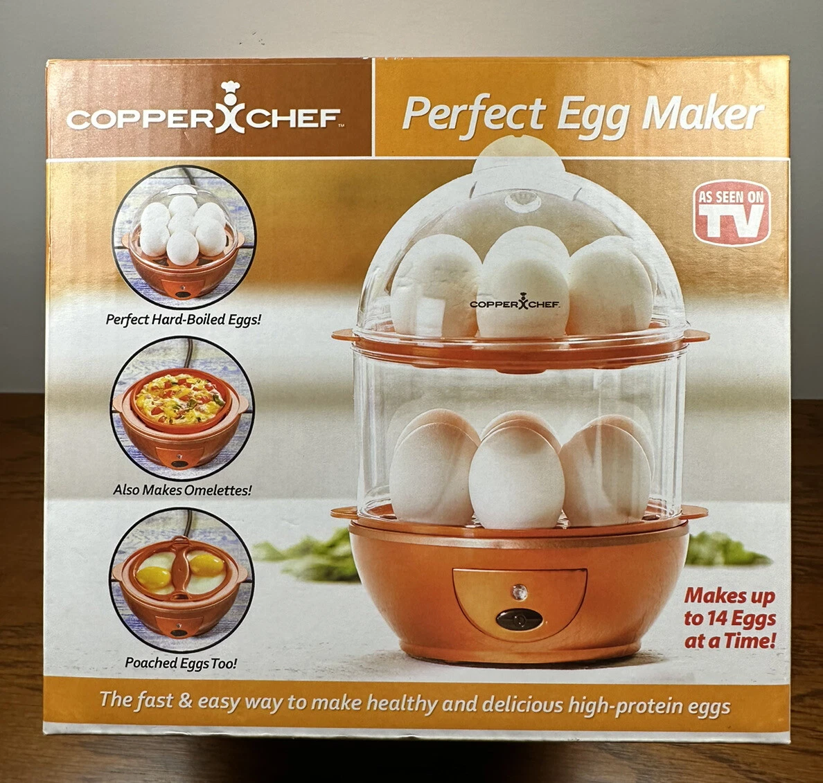 Copper Chef + Perfect Egg Maker, 14-Egg Capacity