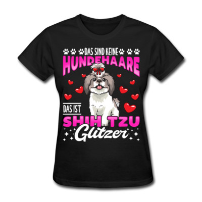 Shih Tzu Hunde Damen T-Shirt für Frauchen | Geschenk mit Hund Lustig