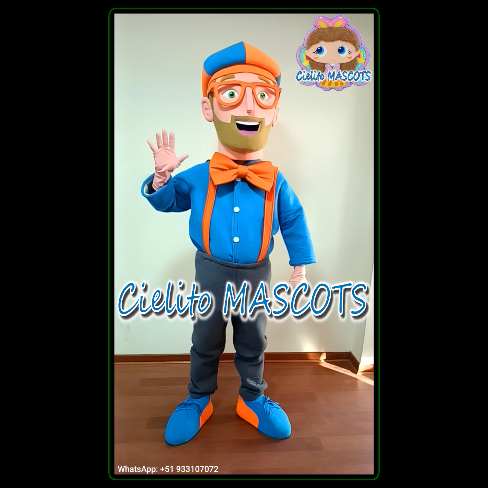 For BLIPPI Mascot Costume cosplay botarga halloween cartoon