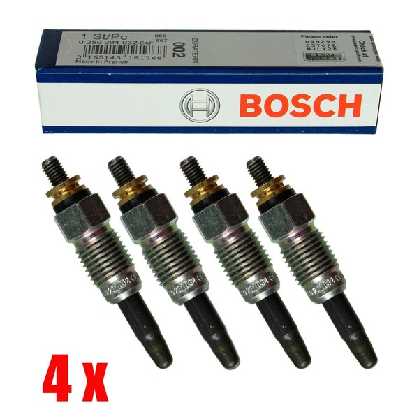 4X StüCk Bosch GlüHkerze Duraterm GlüHstift GLP002 FüR Audi VW Seat Skoda Volvo.-image