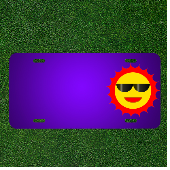 Custom Personalized License Plate With Add Names To Summer Sun Sunny