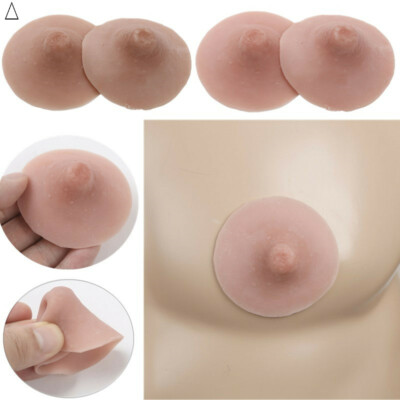 1 Pairs Silicone Nipples for Breast Form Crossdresser Cosplay Self Suction Sexy