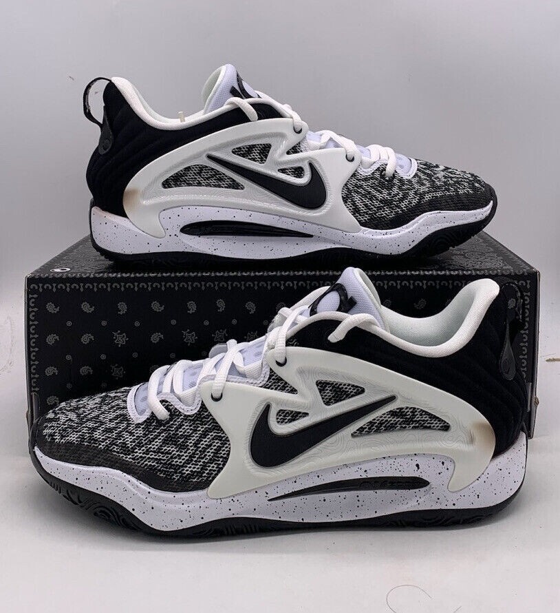 Nike KD 15 Oreo White Black Kevin Durant Shoes DO9826-100 Men's