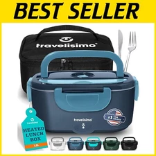 Portable 80W Electric Lunch Box for Adults - Stainless Steel Food Warmer