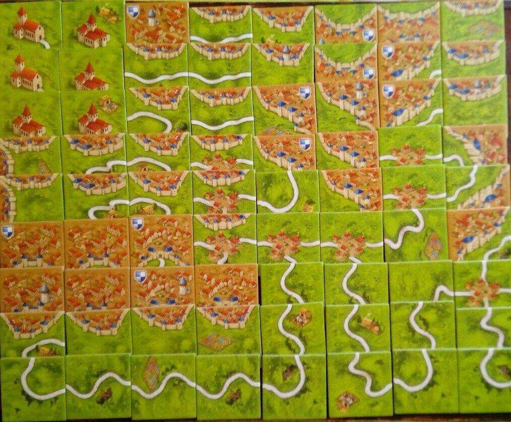 ADD ON 36 RANDOM TILES for CARCASSONNE BASE New Edition Board Game