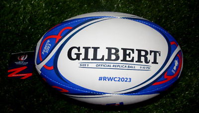 Ballon De Rugby Coupe Du Monde 2023 - Gilbert - Blanc - Neuf Avec étiquettes