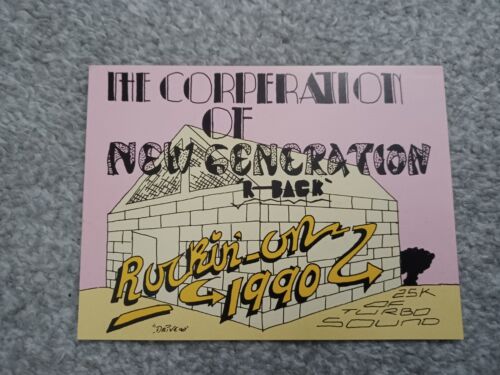 Acid House Rave Flyers 1990 The Cooperation Of New Generation Flyer - Afbeelding 1 van 2