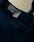 Adonna medium blue green embroidered v neck chemise good shape — photo 5