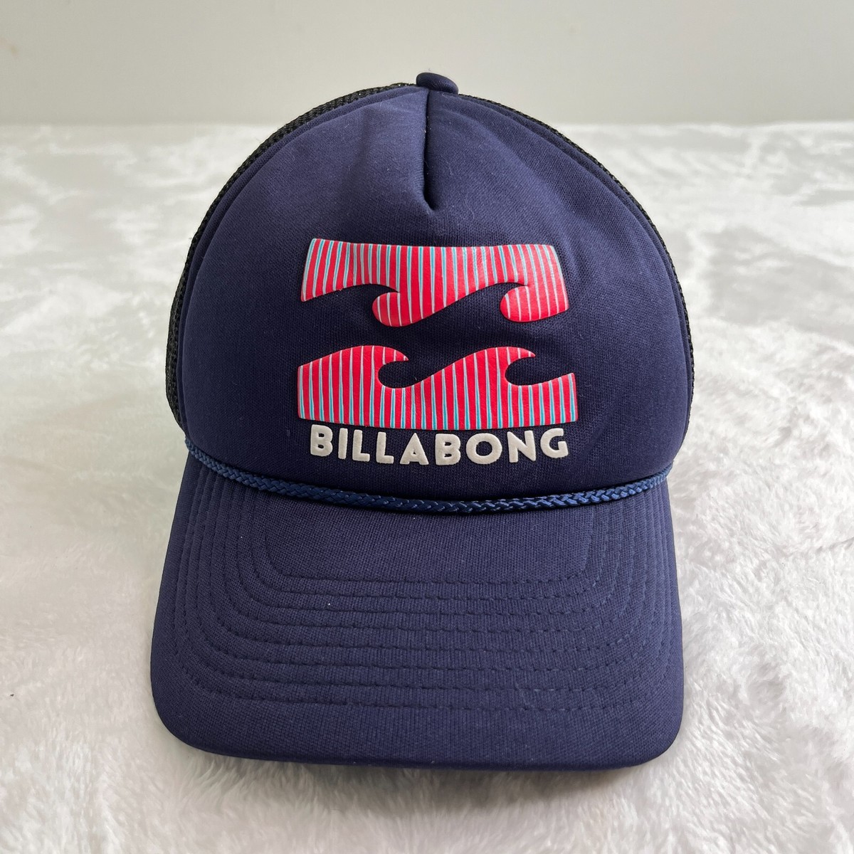 Billabong Hat Cap Snap Back Navy Blue Black Trucker Surf Surfer