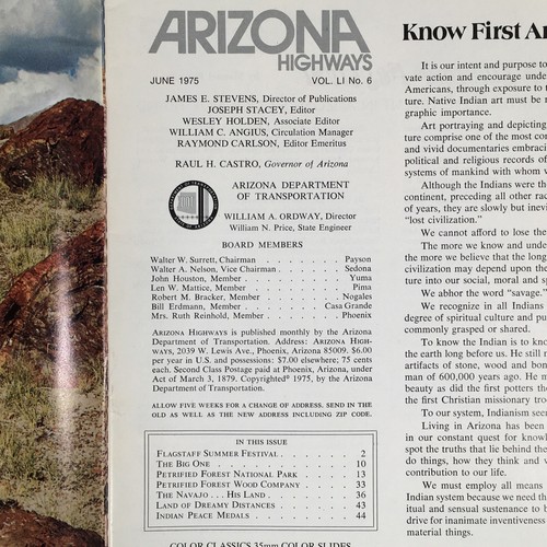 Arizona Highways Magazine June 1975 Summer Festival Petrified Forest Navajo - Picture 3 of 21