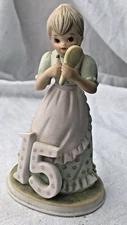 Lefton Birthday Girl Figurine  Age 15 The Christopher Collection 1983 Fifteen
