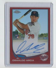 OSWALDO ARCIA 2013 Topps Chrome Red Refractor AUTO Rookie #/25