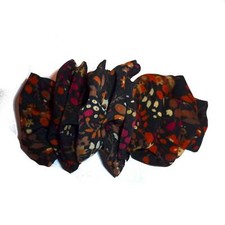 Ladies Hair chiffon Barrette vintage french barrette scarf Hand crafted over