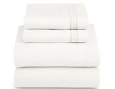 Clara Clark Microfiber 4 pc King Off White Sheets  Allergy Free 1800 Premier Set