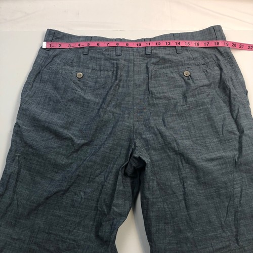 Van Heusen Studio Men’s Blue\Gray Straight Fit Casual Shorts Size 38 - Picture 3 of 7