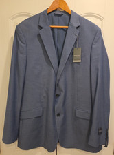 NWT Madison Modern Fit Motion Stretch Blazer 48L Gray Jacket Business Classic