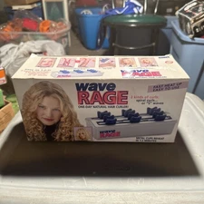Vintage 2000 Wave Rage Spiral Curls Waves Hair Curlers Rollers Original Box