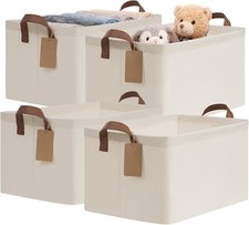 4 Pack Large Storage Baskets Shelves Collapsible Closet Organizer Bins