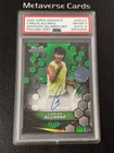 2024 Topps Graphite On-Card Auto Green Refractor Carlos Alcaraz /75 PSA8/10