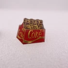 Coke Pinback Button Six Pack Soda Pop Vintage Promo Enamel