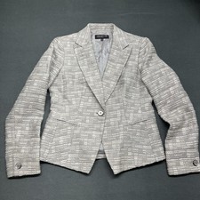 Jones New York Women s Blazer Size 4 Wool Tweed Blazer Metallic Thread
