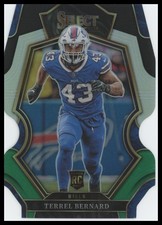 2022 Panini Select - Premier Level Terrel Bernard #113 Black & Green Prizm...