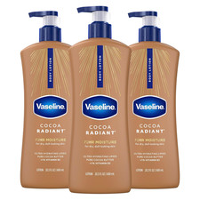 Vaseline Intensive Care Body Lotion Cocoa Radiant 3 Count for Dry Skin Lotion Ma