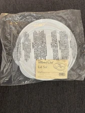 Pampered Chef White 2 Piece Lid Set 10” & 9” For Colander Bowl #2798 NIP