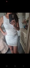 White BODYCON MIDI DRESS S/M 