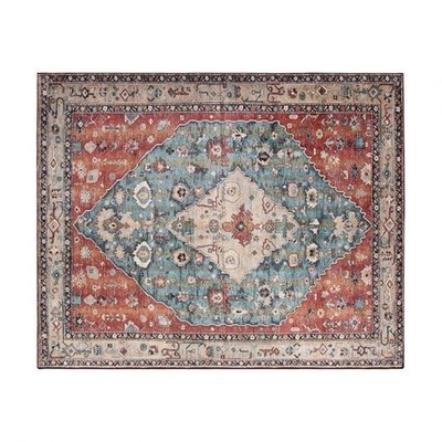 Vintage Teppich Große Matte Traditionelles Dekor Rutschfest Weich Retro 200x162cm Carpet USA