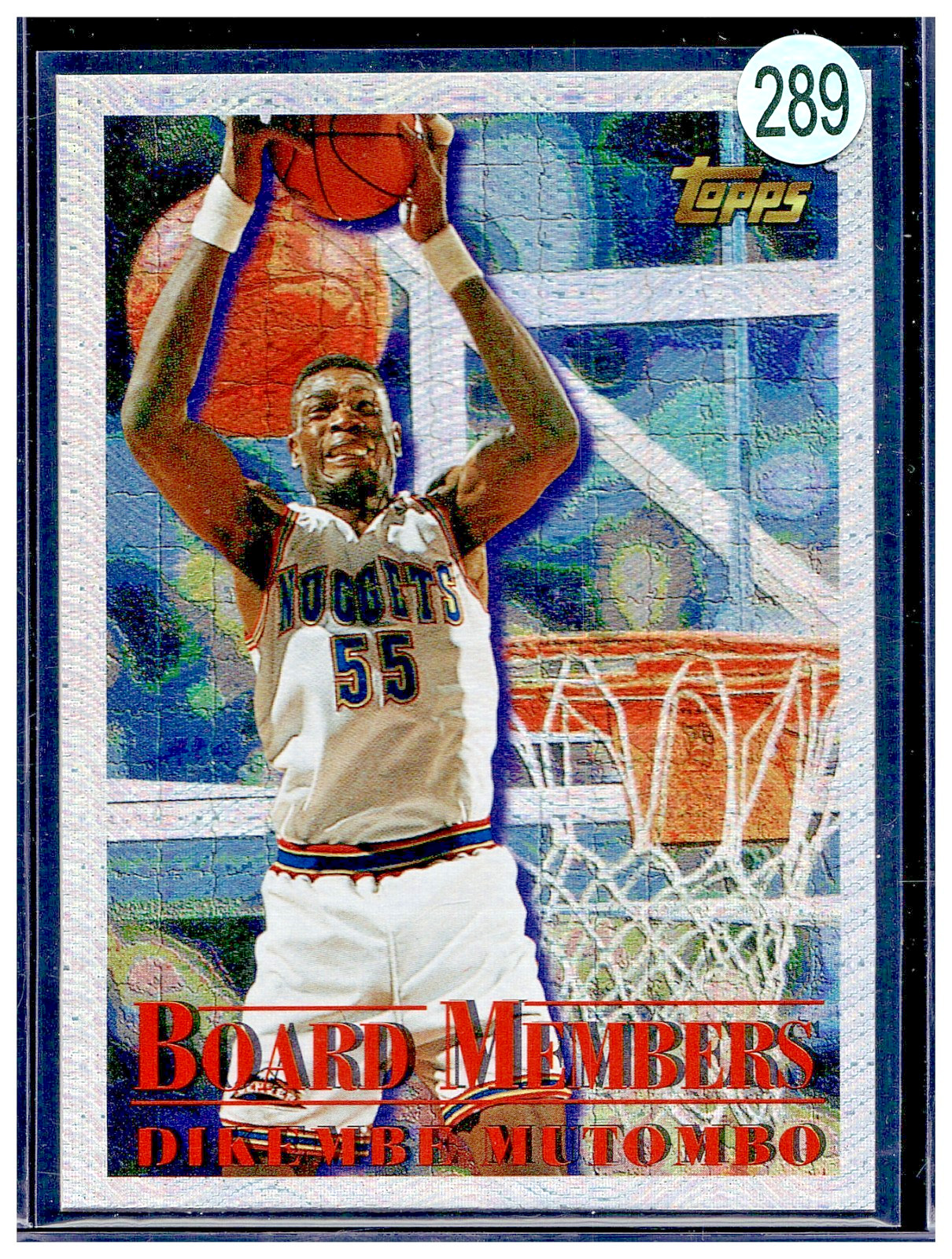 Dikembe Mutombo 1996-97 Topps Season's Best Board Members #8 Insert HOF NBA