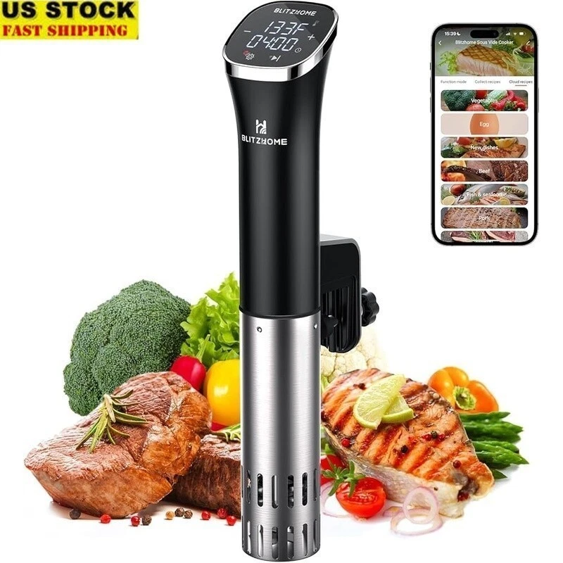 Precise Temperature and Timer Control Sous Vide Cooker UltraQuiet Safety Durable