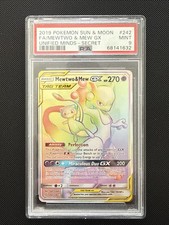 2019 Pokemon Sun & Moon Unified Minds Mewtwo & Mew GX Rainbow 242/236 PSA 9 Mint on eBay