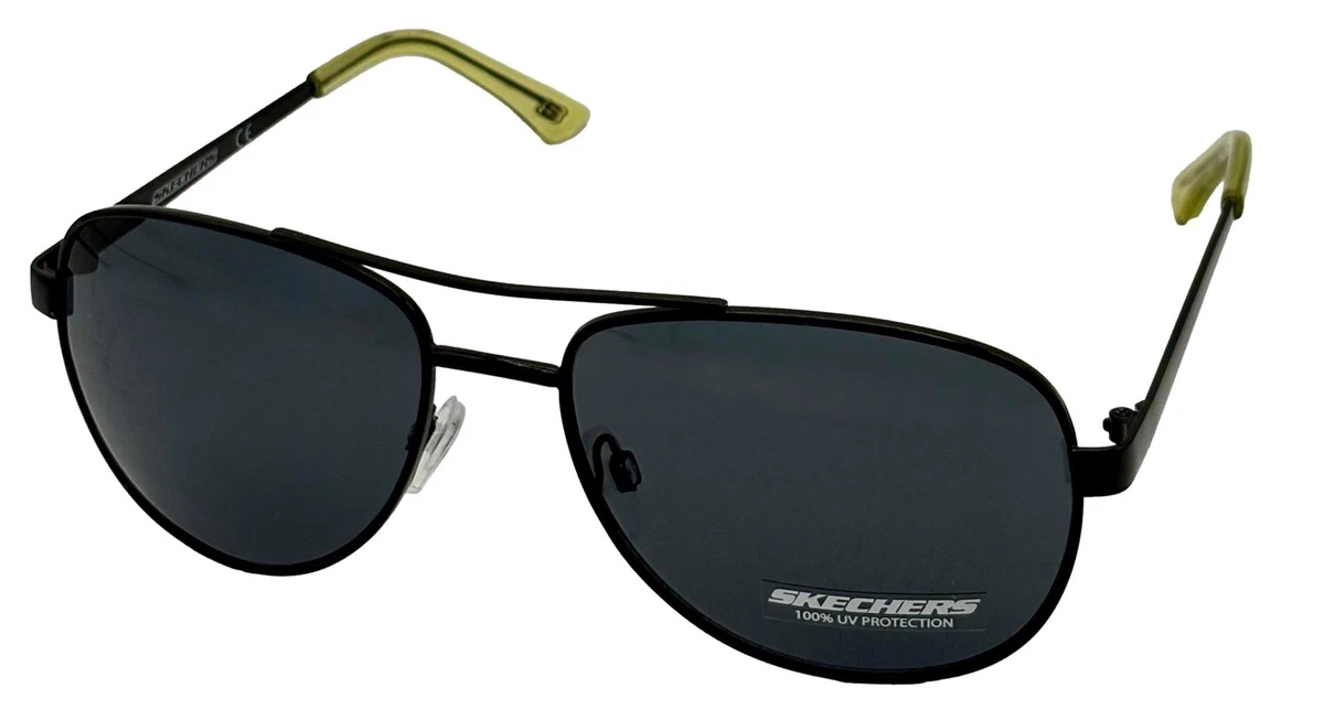 16. NEW Skechers Aviator Sunglasses Green Tinted Braided Lenses Gold Lightweight Flexible Aviator Tinted Sunglasses with  main image 4