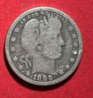 1899O US Barber SILVER Quarter "New Orleans" Mint! Good! Lower Mintage! Coin!