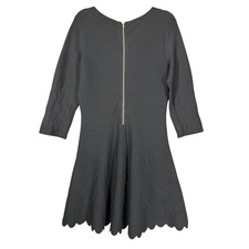 Robe Antonio Melani Grise Et Bleue – Taille 6 | Manches 3/4, Longueur Genou | Occasion Très Bon état