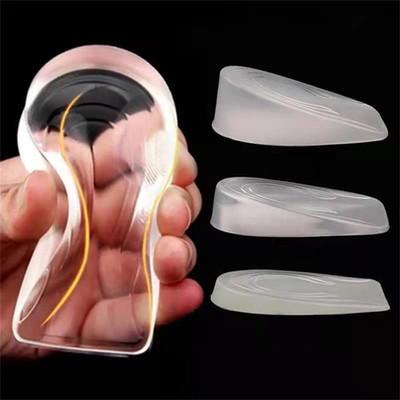 1 Paar Silikon Gel Höhenerhöhung Einlegesohle Fersenlifting Einlagen halb glatt Gel H