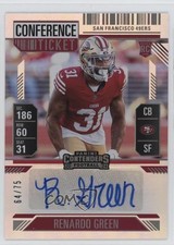 2024 Panini Contenders Rookie Conference Ticket 64/75 Renardo Green Auto 1n9c