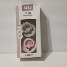 BIBS Colour Latex Size 2 Round Nipple Ventilated Pacifier Haze Blossom