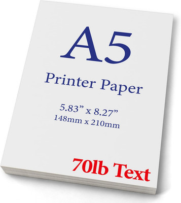 Premium A5 (8.3''X 5.83'') Printer Paper - 70Lb Text (105 Gsm) Bright White Paper 
