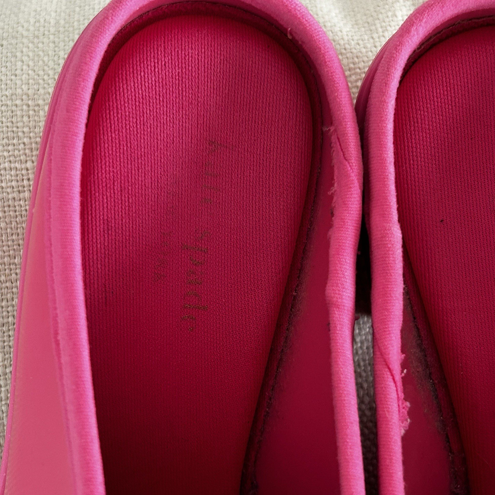 New Kate Spade Bubblegum Pink Puddle Garden Clogs Size 7 Mules Shoes Heels nwob thumbnail 4