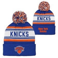 NBA Youth Official Primary Logo Sport Knit Cold Weather Cuffed Pom Beanie Hat...