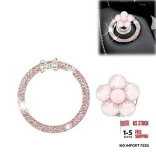 Push Start Button Cover, Flower Car Accessories, Pink Car Decor   Accessories